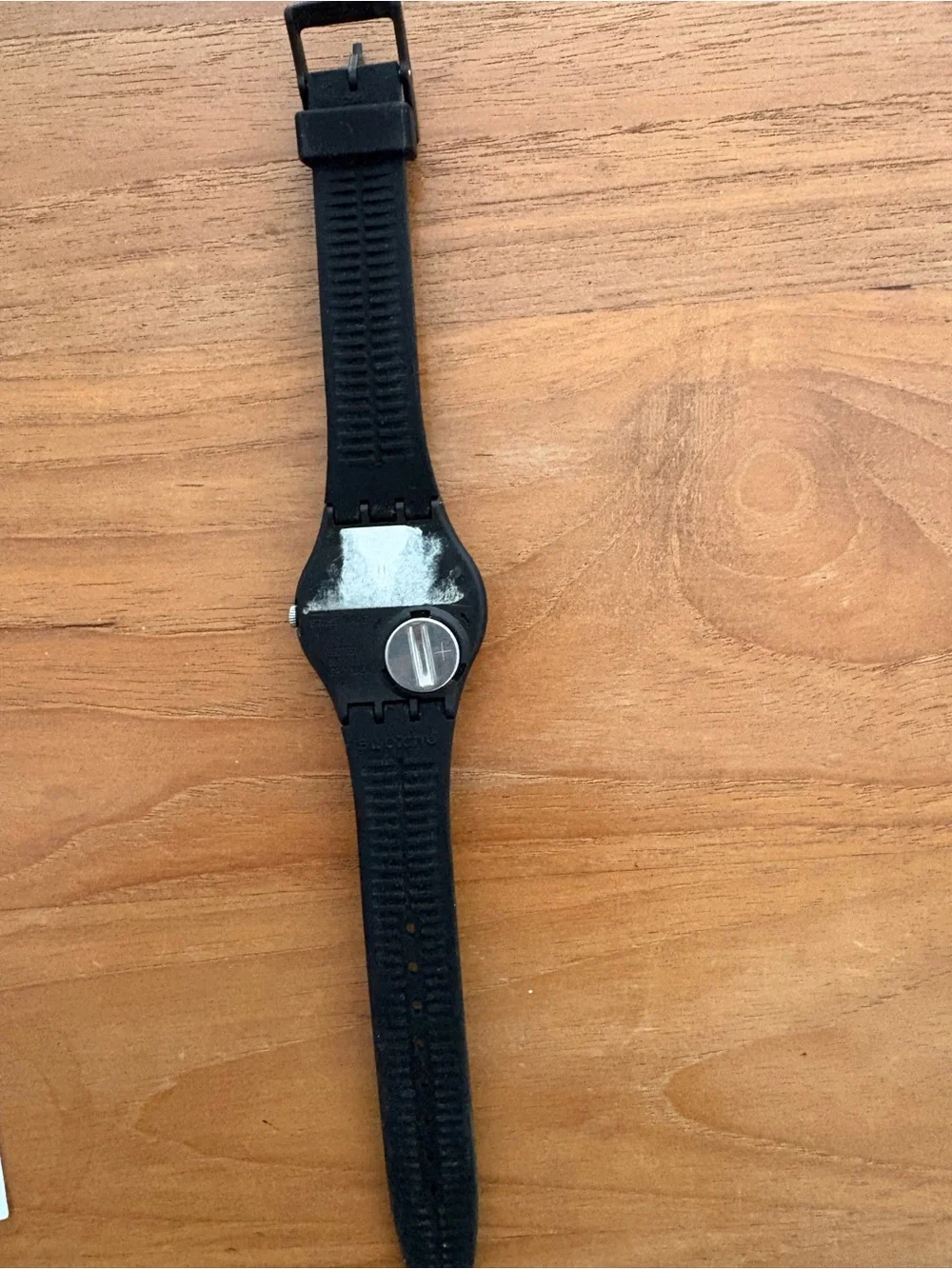 Swatch Black Watch with Neon Pink, Green & Blue Accents